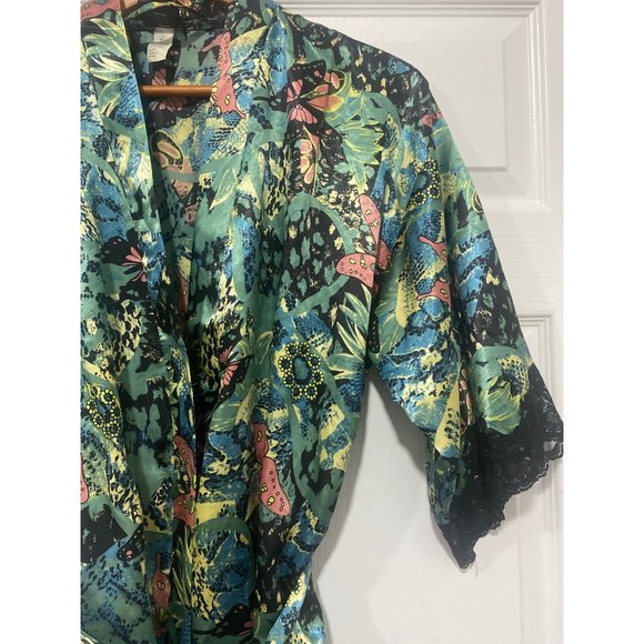 Frederick's of Hollywood Short Multi-Color Robe Size Small - Picture 3 of 7